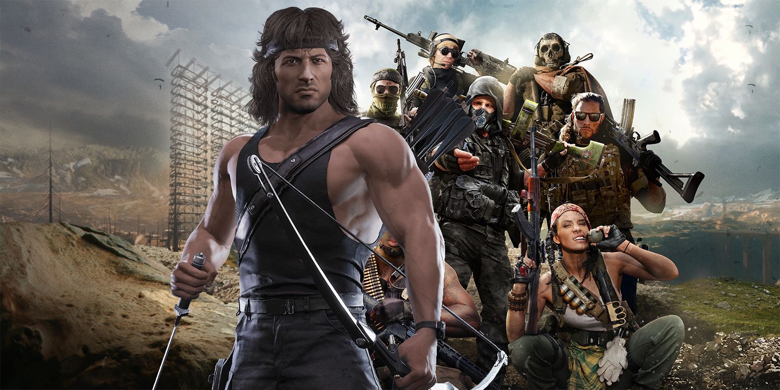 Grafika z Rambo w Call of duty Warzone