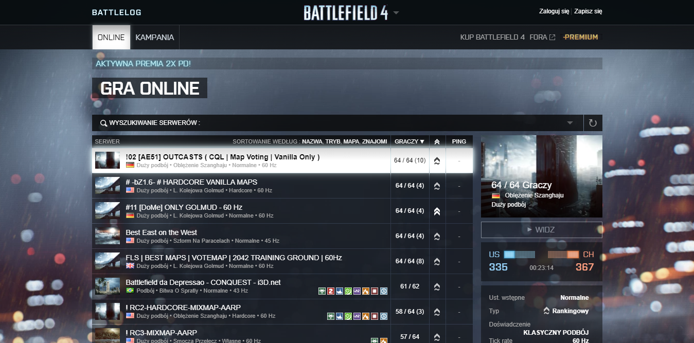 Battlefield 4 na PC – lista serwerów