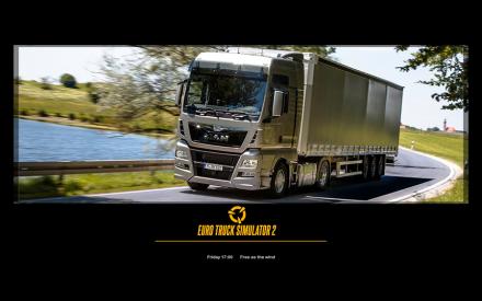 Euto Truck Simulator 2 Multiplayer - grafika ekranu ładowania z ciężarówką MAN